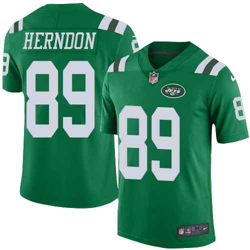 Nike Jets 89 Chris Herndon Green Color Rush Limited Jersey Nike Jets 89 Chris Herndon Green Color Rush Limited Jersey
