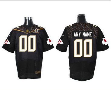 Nike Kansas City Chiefs Customized Black 2016 Pro Bowl Men's Stitched NFL Elite Jersey