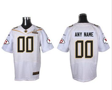 Nike Kansas City Chiefs Customized White 2016 Pro Bowl Men's Stitched NFL Elite Jersey