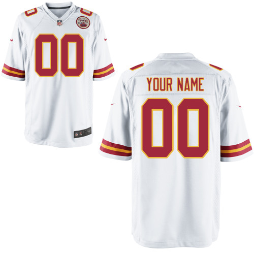 Nike Kansas City Chiefs Youth Customized Game White Jersey