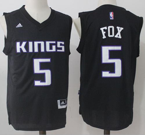 Nike Kings #5 De'Aaron Fox Purple NBA Swingman Icon Edition Jersey