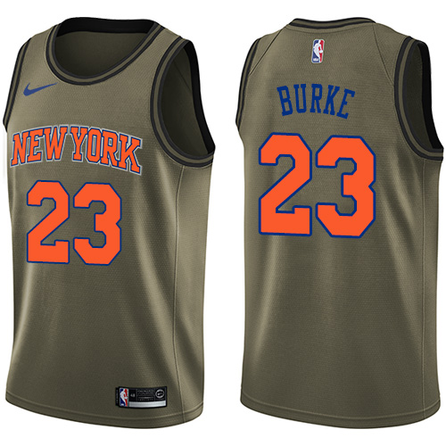 Nike Knicks #23 Trey Burke Green NBA Swingman Salute to Service Jersey Nike Knicks #23 Trey Burke Green NBA Swingman Salute to Service Jersey