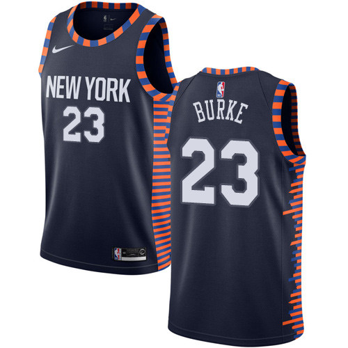 Nike Knicks #23 Trey Burke Navy NBA Swingman City Edition 2018 19 Jersey Nike Knicks #23 Trey Burke Navy NBA Swingman City Edition 2018 19 Jersey