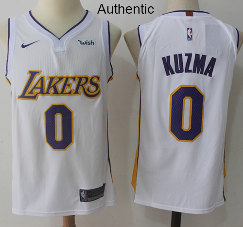 Nike Lakers #0 Kyle Kuzma White NBA Authentic Association Edition Jersey Nike Lakers #0 Kyle Kuzma White NBA Authentic Association Edition Jersey