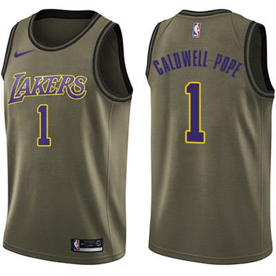 Nike Lakers #1 Kentavious Caldwell-Pope Green Salute to Service Youth NBA Swingman Jersey Nike Lakers #1 Kentavious Caldwell-Pope Green Salute to Service Youth NBA Swingman Jersey