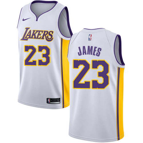 Nike Lakers #23 LeBron James White Youth NBA Swingman Association Edition Jersey Nike Lakers #23 LeBron James White Youth NBA Swingman Association Edition Jersey