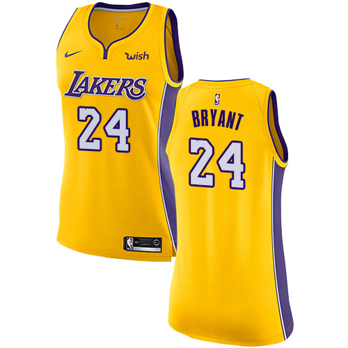 Nike Lakers #24 Kobe Bryant Gold Women's NBA Swingman Icon Edition Jersey