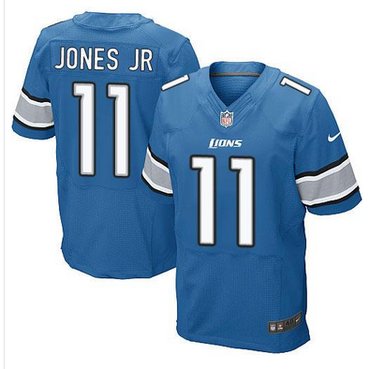 Nike Lions #11 Marvin Jones Jr Blue Team Color Men's Stitched NFL Elite Jersey Nike Lions #11 Marvin Jones Jr Blue Team Color Men's Stitched NFL Elite Jersey