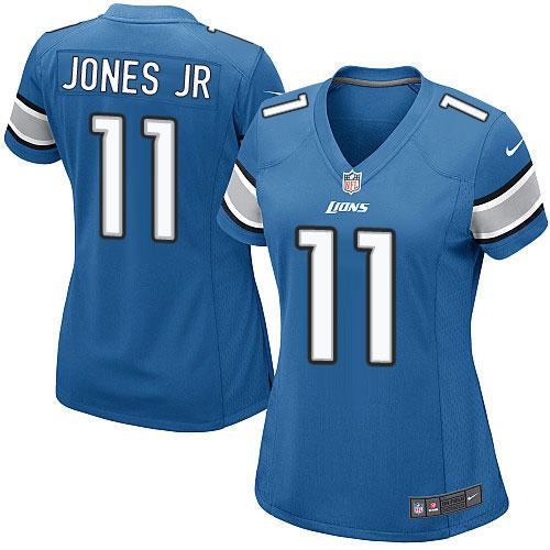 Nike Lions #11 Marvin Jones Jr Light Blue Team Color Women's Stitched