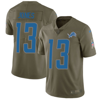 Nike Lions #13 T.J. Jones Olive Youth Stitched NFL Limited 2017 Salute to Service Jersey Nike Lions #13 T.J. Jones Olive Youth Stitched NFL Limited 2017 Salute to Service Jersey