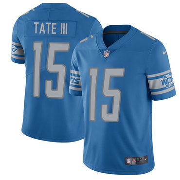 Nike Lions #15 Golden Tate III Light Blue Team Color Youth Stitched NFL Vapor Untouchable Limited Jersey