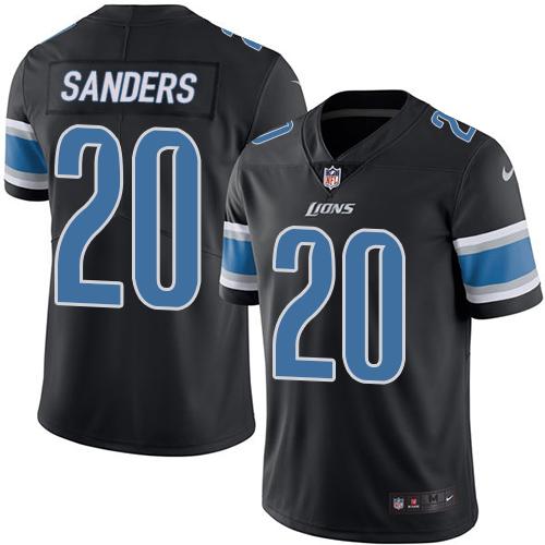Nike Lions #20 Barry Sanders Black Youth Stitched NFL Limited Rush Jersey Nike Lions #20 Barry Sanders Black Youth Stitched NFL Limited Rush Jersey
