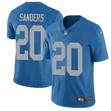 Nike Lions #20 Barry Sanders Blue Throwback Youth Stitched NFL Limited Jersey