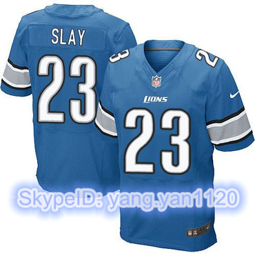 Nike Lions #23 Darius Slay Blue Team Color Men's Stitched NFL Elite Jersey Nike Lions #23 Darius Slay Blue Team Color Men's Stitched NFL Elite Jersey
