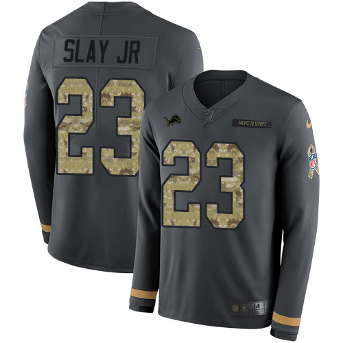 Nike Lions #23 Darius Slay Jr Anthracite Salute to Service Youth Nike Lions #23 Darius Slay Jr Anthracite Salute to Service Youth