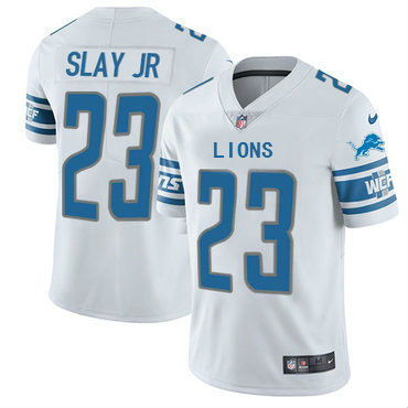 Nike Lions #23 Darius Slay Jr White Men's Customized Stitched NFL Vapor Untouchable Limited Jersey