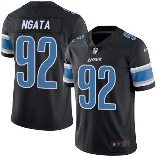 Nike Lions #92 Haloti Ngata Black Men's Stitched NFL Limited Rush Jersey Nike Lions #92 Haloti Ngata Black Men's Stitched NFL Limited Rush Jersey