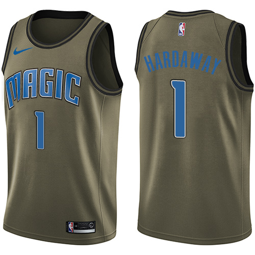 Nike Magic #1 Penny Hardaway Green Salute to Service NBA Swingman Jersey Nike Magic #1 Penny Hardaway Green Salute to Service NBA Swingman Jersey