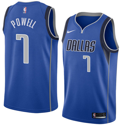 Nike Mavericks #1 Dwight Powell Royal Nike New Swingman Icon Edition Jersey