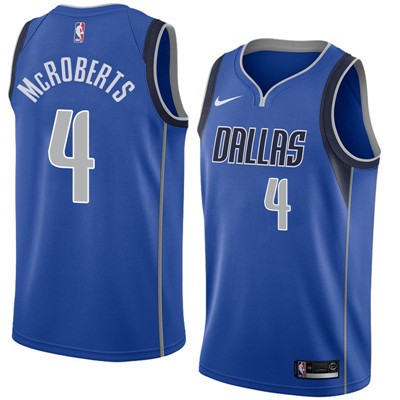 Nike Mavericks #4 Josh McRoberts Royal Nike New Swingman Icon Edition Jersey