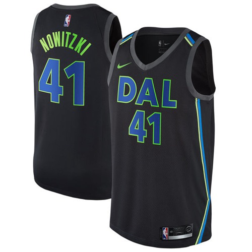 Nike Mavericks #41 Dirk Nowitzki Black NBA Swingman City Edition Jersey Nike Mavericks #41 Dirk Nowitzki Black NBA Swingman City Edition Jersey