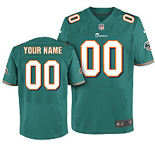 Nike Miami Dolphins Customized Elite Green Jerseys