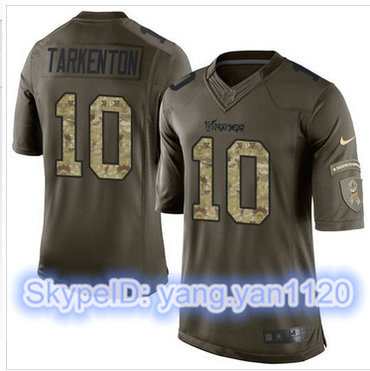 Nike Minnesota Vikings #10 Fran Tarkenton Green Men's Stitched NFL Limited Salute to Service Jersey Nike Minnesota Vikings #10 Fran Tarkenton Green Men's Stitched NFL Limited Salute to Service Jersey