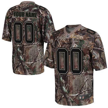 Nike Minnesota Vikings Customized Elite Camo Jerseys