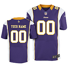 Nike Minnesota Vikings Customized Elite Purple Jerseys