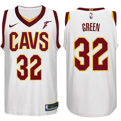 Nike NBA Cleveland Cavaliers #32 Jeff Green Jersey 2017 18 New Season White Jersey