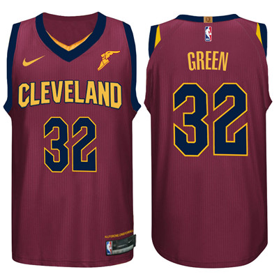 Nike NBA Cleveland Cavaliers #32 Jeff Green Jersey 2017 18 New Season Wine Red Jersey