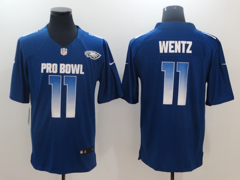 Nike NFC Eagles 11 Carson Wentz Royal 2019 Pro Bowl Game Jersey Nike NFC Eagles 11 Carson Wentz Royal 2019 Pro Bowl Game Jersey