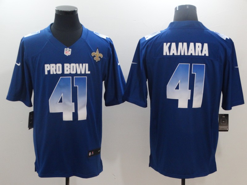 Nike NFC Saints 41 Alvin Kamara Royal 2019 Pro Bowl Game Jersey