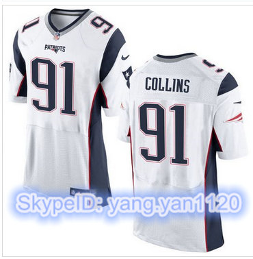 Nike New England Patriots #91 Jamie Collins White Men's Stitched NFL New Elite Jersey