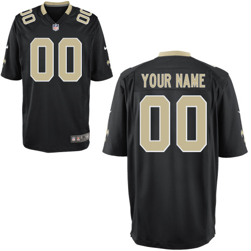 Nike New Orleans Saints Customized Game Black Jerseys Nike New Orleans Saints Customized Game Black Jerseys