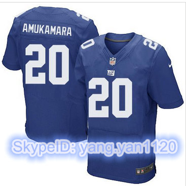 Nike New York Giants #20 Prince Amukamara Royal Blue Team Color Men's Stitched NFL Elite Jersey
