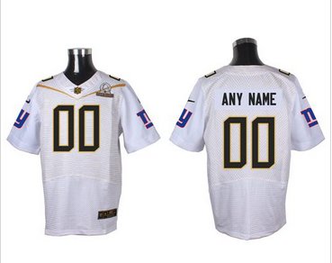 Nike New York Giants Customized White 2016 Pro Bowl Men's Stitched NFL Elite Jersey