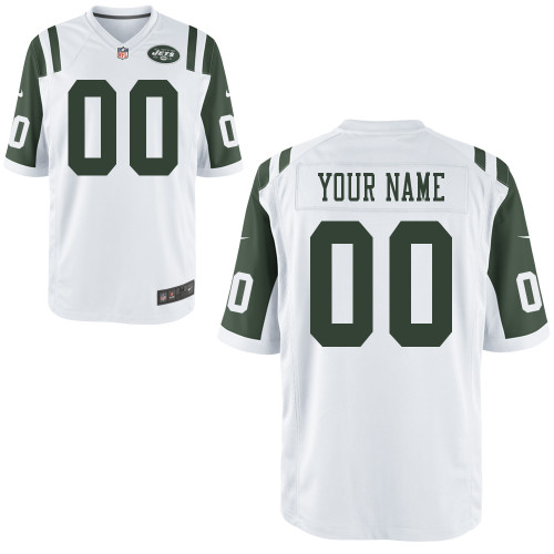 Nike New York Jets Customized Game White Jerseys Nike New York Jets Customized Game White Jerseys