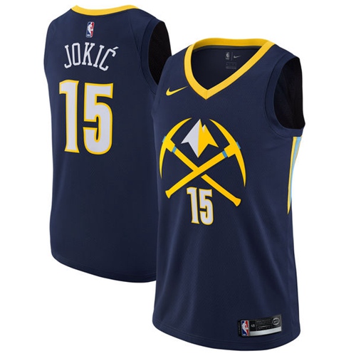 Nike Nuggets #15 Nikola Jokic Navy NBA Swingman City Edition Jersey Nike Nuggets #15 Nikola Jokic Navy NBA Swingman City Edition Jersey