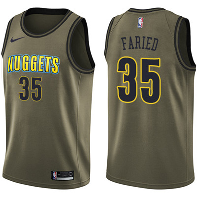 Nike Nuggets #35 Kenneth Faried Green Salute to Service Youth NBA Swingman Jersey
