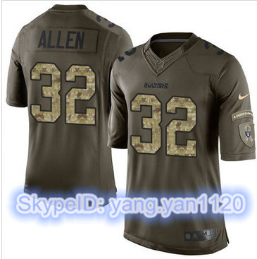 Nike Oakland Raiders #32 Marcus Allen Green Men's Stitched NFL Limited Salute to Service Jersey