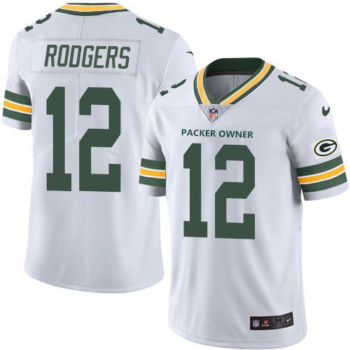 Nike Packers White Men's Stitched NFL Vapor Untouchable Limited Jersey
