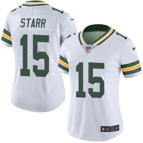 Nike Packers #15 Bart Starr White Women's Stitched NFL Vapor Untouchable Limited Jersey Nike Packers #15 Bart Starr White Women's Stitched NFL Vapor Untouchable Limited Jersey