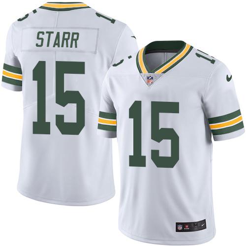 Nike Packers #15 Bart Starr White Youth Stitched NFL Vapor Untouchable Limited Jersey Nike Packers #15 Bart Starr White Youth Stitched NFL Vapor Untouchable Limited Jersey