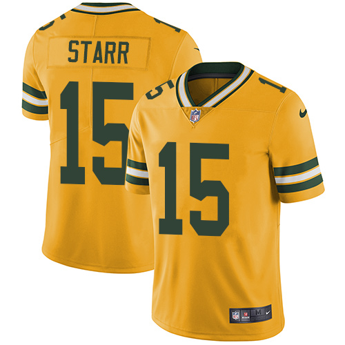 Nike Packers #15 Bart Starr Yellow Youth Stitched NFL Limited Rush Jersey Nike Packers #15 Bart Starr Yellow Youth Stitched NFL Limited Rush Jersey