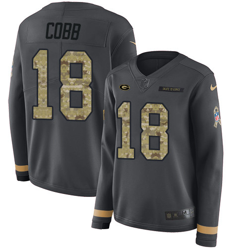 Nike Packers #18 Randall Cobb Anthracite Salute to Service
