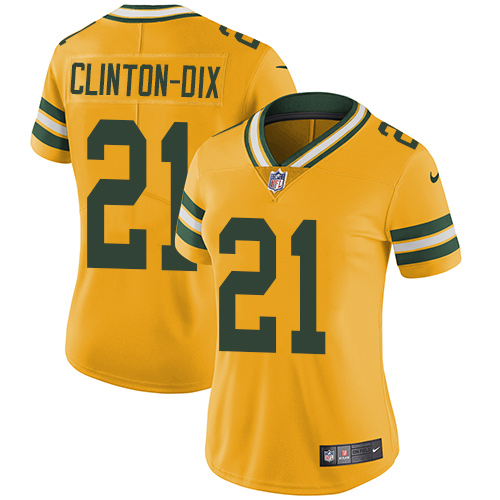 Nike Packers #21 Ha Ha Clinton-Dix Yellow Women's Stitched NFL Limited Rush Jersey Nike Packers #21 Ha Ha Clinton-Dix Yellow Women's Stitched NFL Limited Rush Jersey