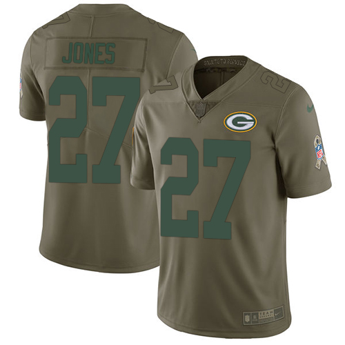 Nike Packers #27 Josh Jones Olive Men's Stitched NFL Limited 2017 Salute To Service Jersey Nike Packers #27 Josh Jones Olive Men's Stitched NFL Limited 2017 Salute To Service Jersey