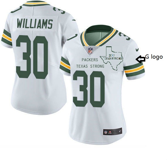 Nike Packers White Women's Stitched NFL Vapor Untouchable Limited Jersey