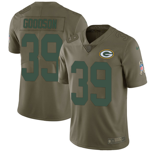 Nike Packers #39 Demetri Goodson Olive Men's Stitched NFL Limited 2017 Salute To Service Jersey